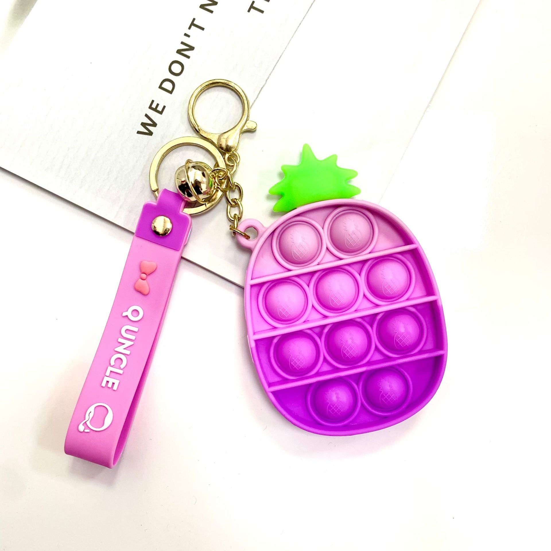 Wholesale Strawberry Pineapple Silicone Keychains