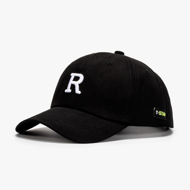Wholesale R Logo Letter Embroidery Cotton Peaked Cap