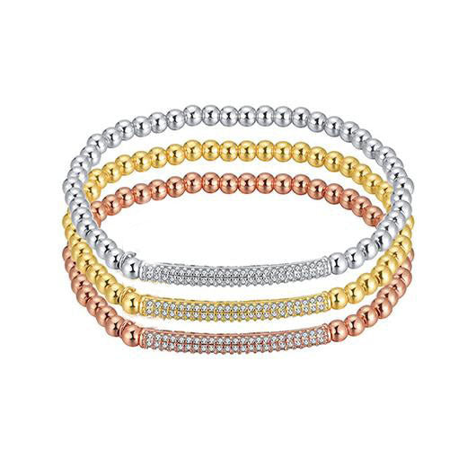 Wholesale Tricolor Copper Beads Bracelet