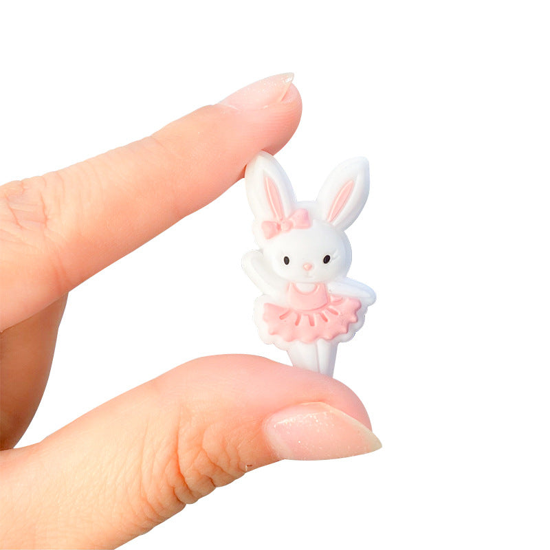 Venta al por mayor 10 piezas de cuentas de conejo de silicona con tamaño de poro de 2,5mm