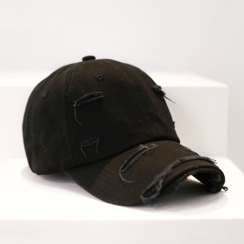 Wholesale Cotton Polyester Casual Ripped Hole Baseball Cap