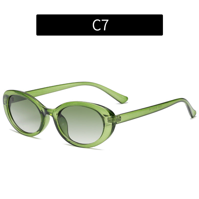 Gafas de sol para hombre y mujer con ojo de gato pequeño ovalado PC al por mayor