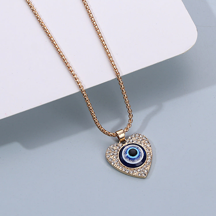Wholesale Hand of Fatima Heart Devil Eye Alloy Necklaces