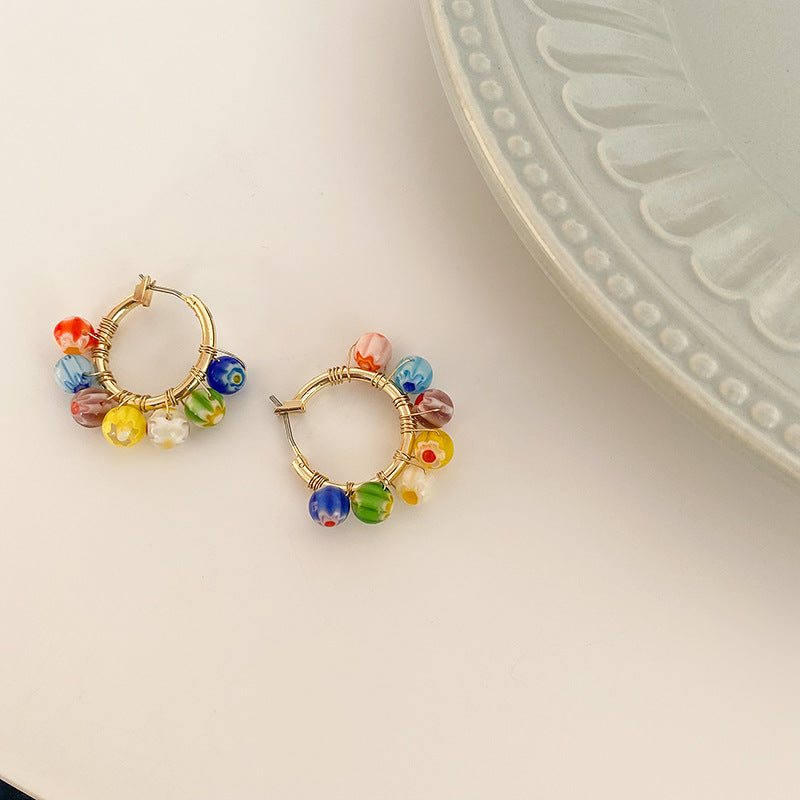Wholesale Korean Candy Color Alloy Earrings