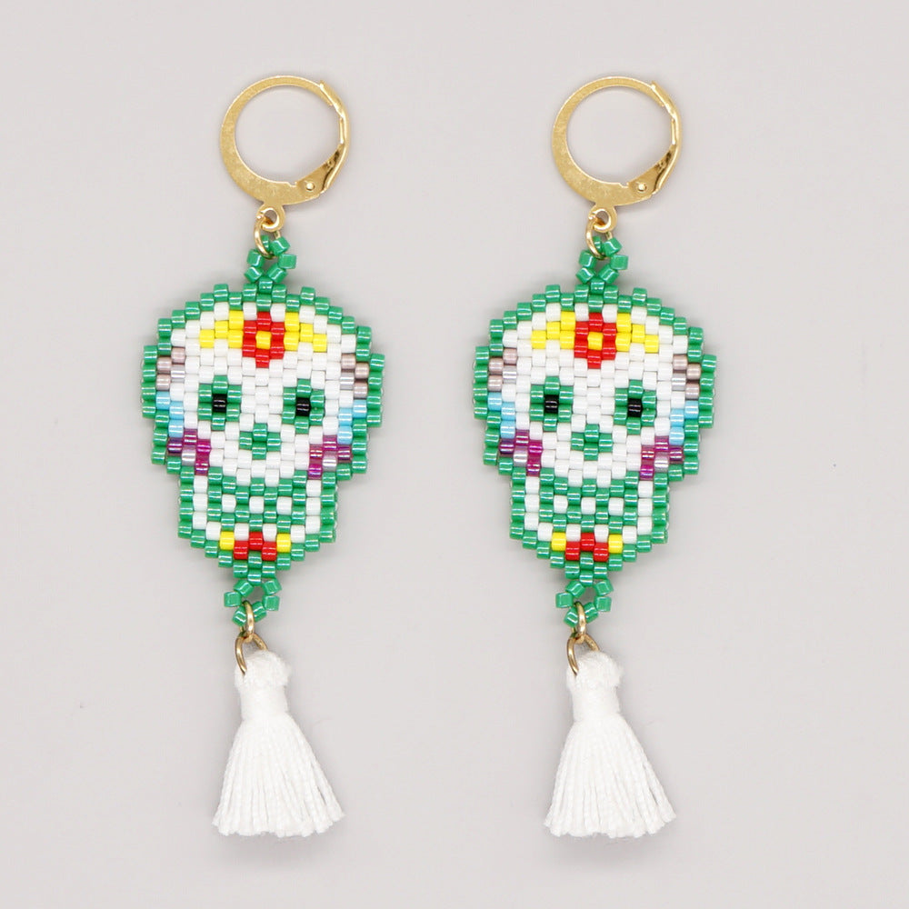 Wholesale Ethnic Style Tassel Beads Earrings