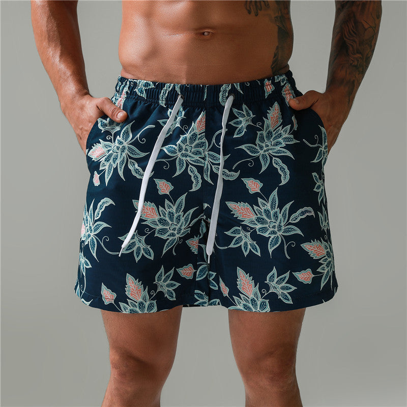 Wholesale Loose Surf Shorts Plus Size Printed Men's With Lining Swimwear