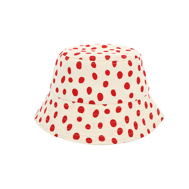 Venta al por mayor Sombrero de pescador de algodón con lunares para niños