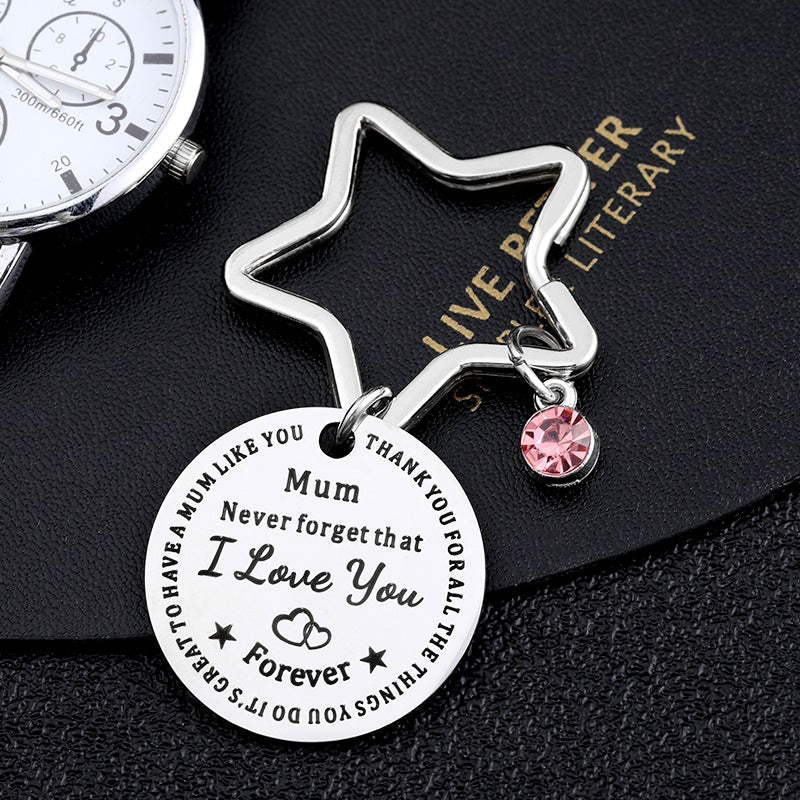Wholesale Mum Stainless Steel Key Chain for Mother's Day