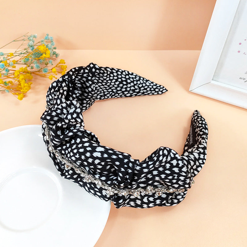 Venta al por mayor Diadema De Diamantes De Imitación De Cadena De Leopardo