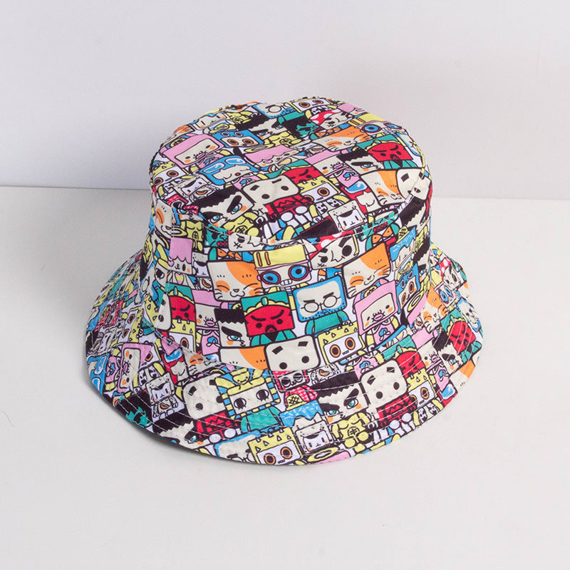 Venta al por mayor Tie Dye sombrero de cubo de poliéster de doble cara