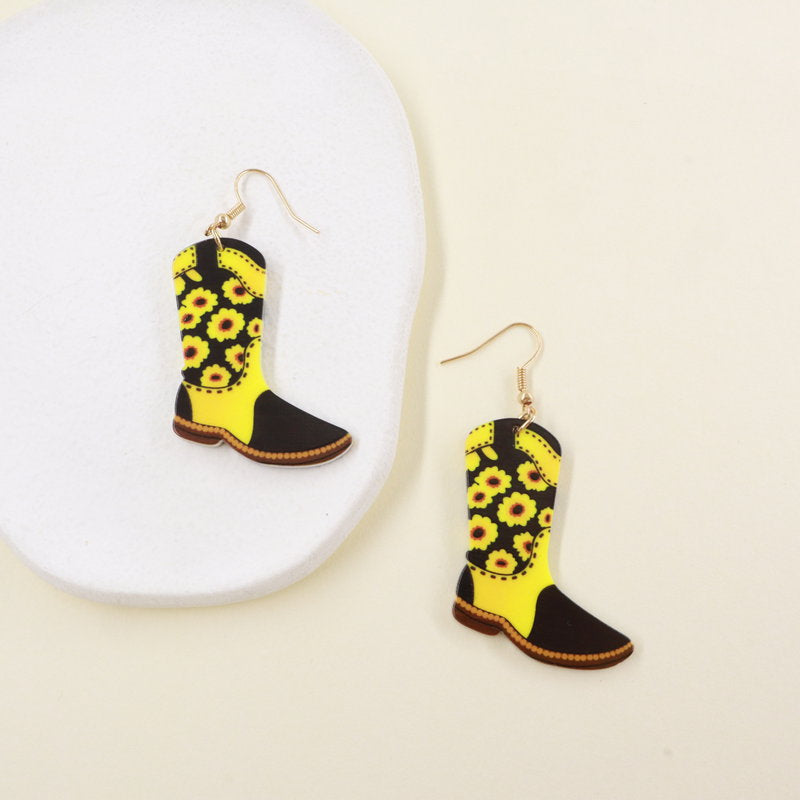Wholesale Acrylic Matador Sunflower Earrings
