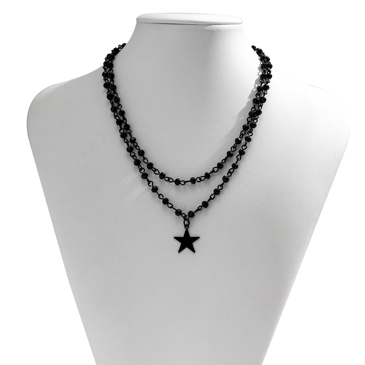 Wholesale Star Tassel Single Layer Disc Alloy Necklaces