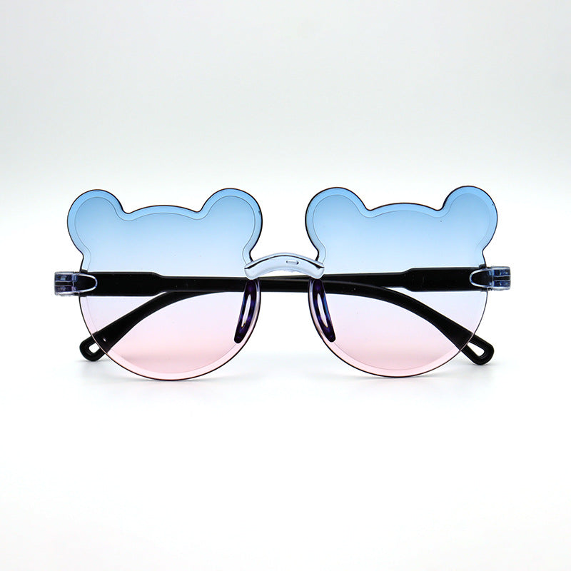 Wholesale Resin Bear One-piece Frame Children's Sunglasses