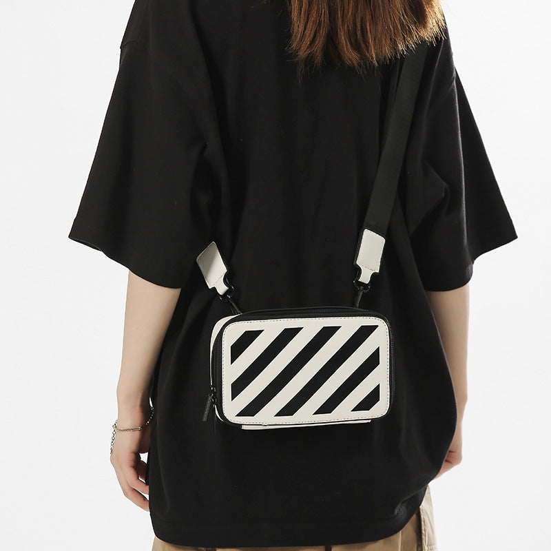 Wholesale PU Striped Crossbody Bag, Single Shoulder Bag, Mobile Phone Bag, Chest Bag