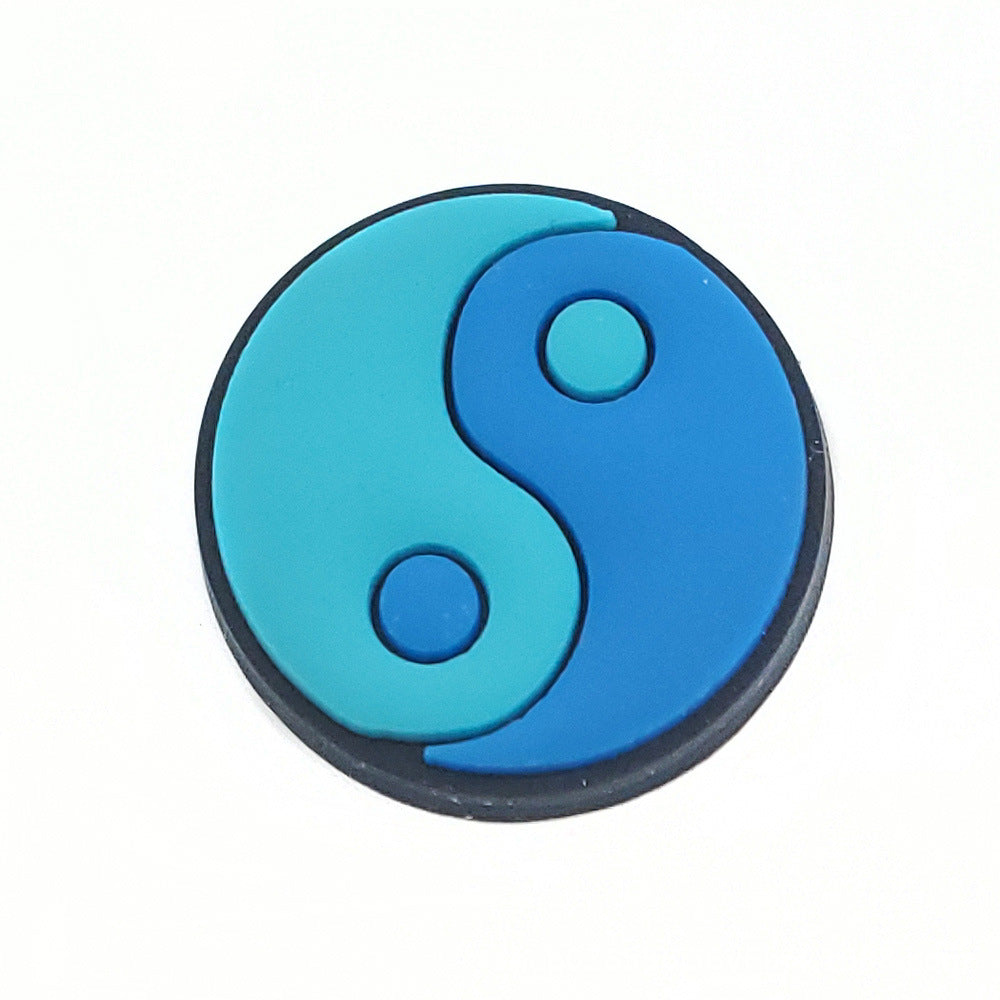 Wholesale Soft Rubber Set of 10 Blue Series Devil's Eye Hole Shoes Decorative Buckle