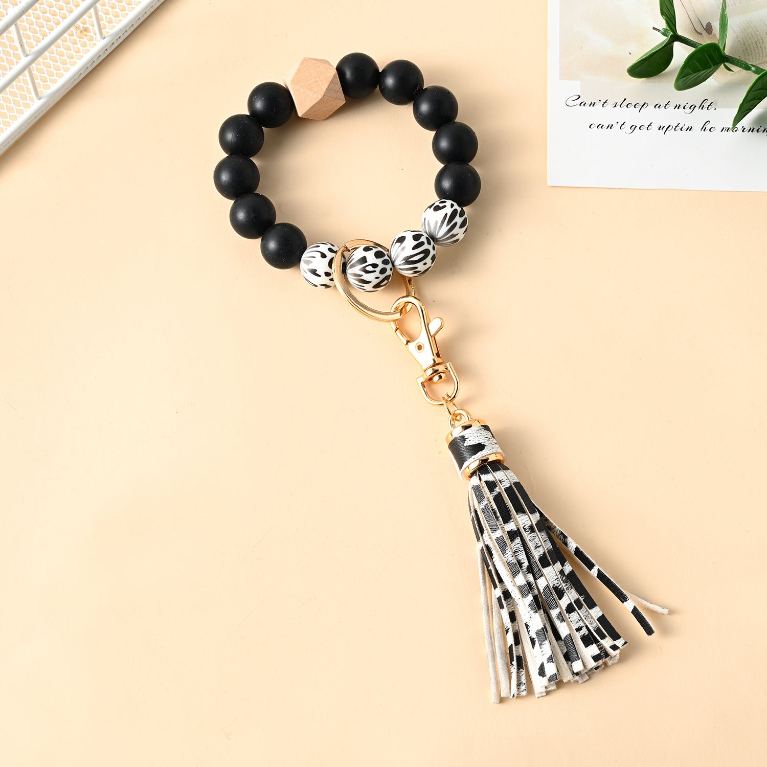 Wholesale Tassel Anti-lost Acrylic Wrist Keychain