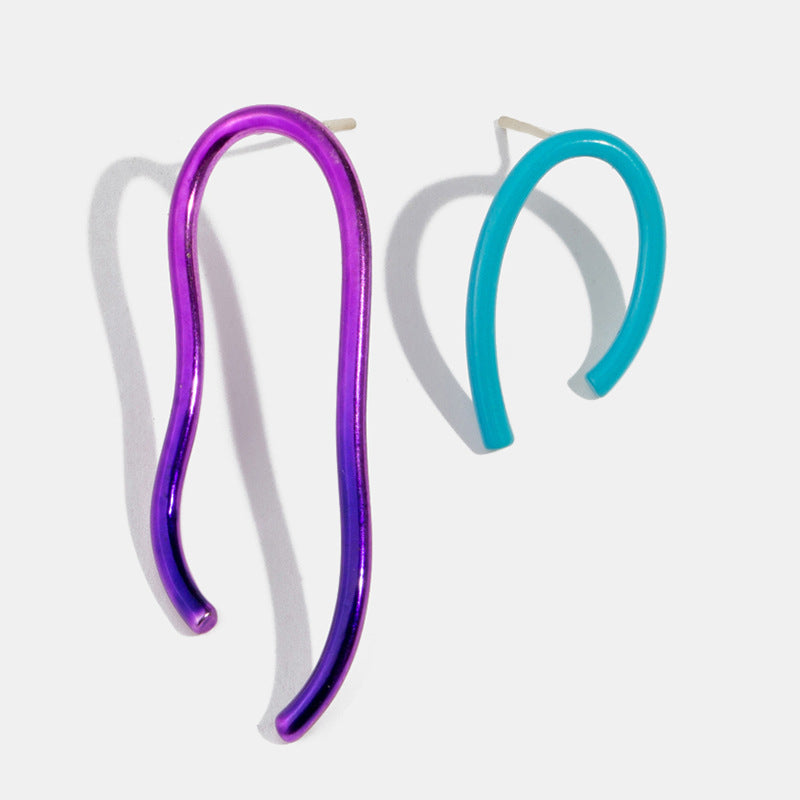 Pendientes De Aleación De Geometría Pintada al por mayor