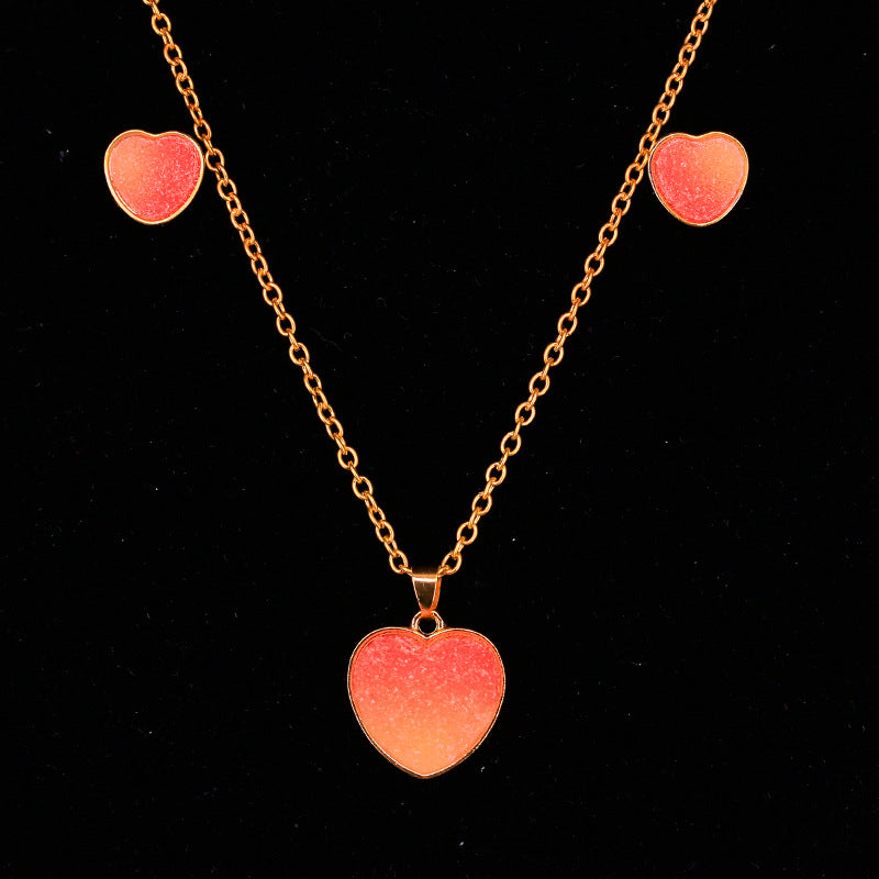 Venta al por mayor Candy Ombre Aleación Aretes Conjunto De Joyas