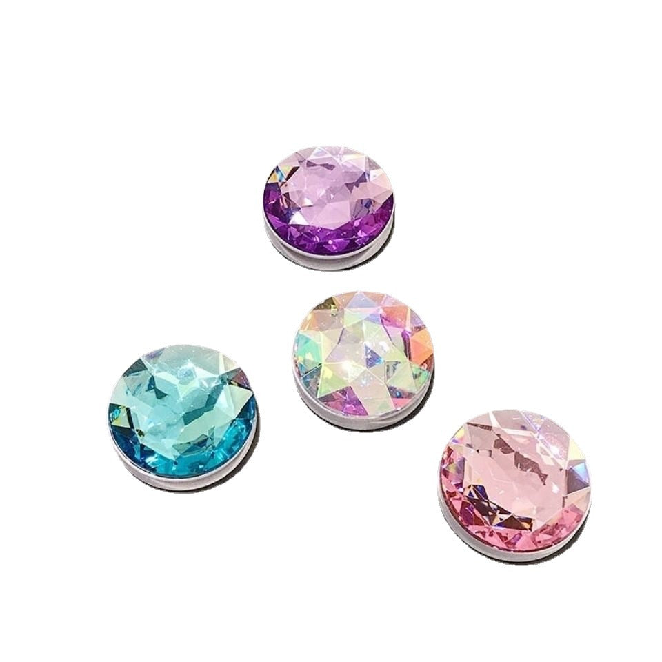 Wholesale Anti Slip Back Cover Type Gemstone Plastic Mobile Phone Holder