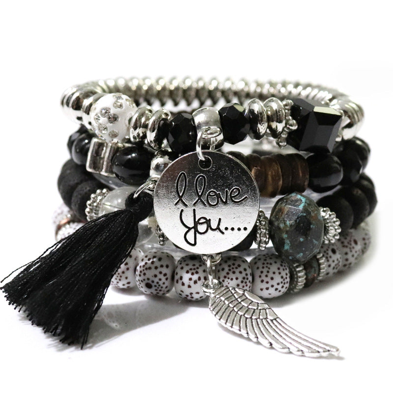 Wholesale Bohemian Tassel Multilayer Beaded Bracelet