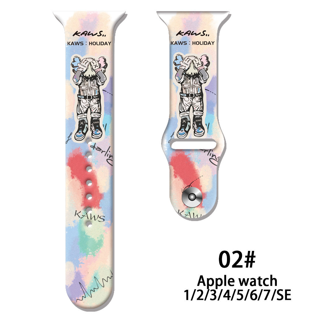 Wholesale Personalized Printed Silicone Watch Strap Watch Band