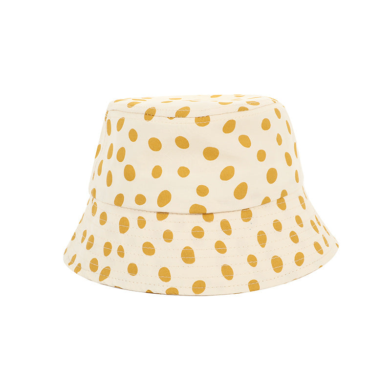 Venta al por mayor Sombrero de pescador de algodón con lunares para niños