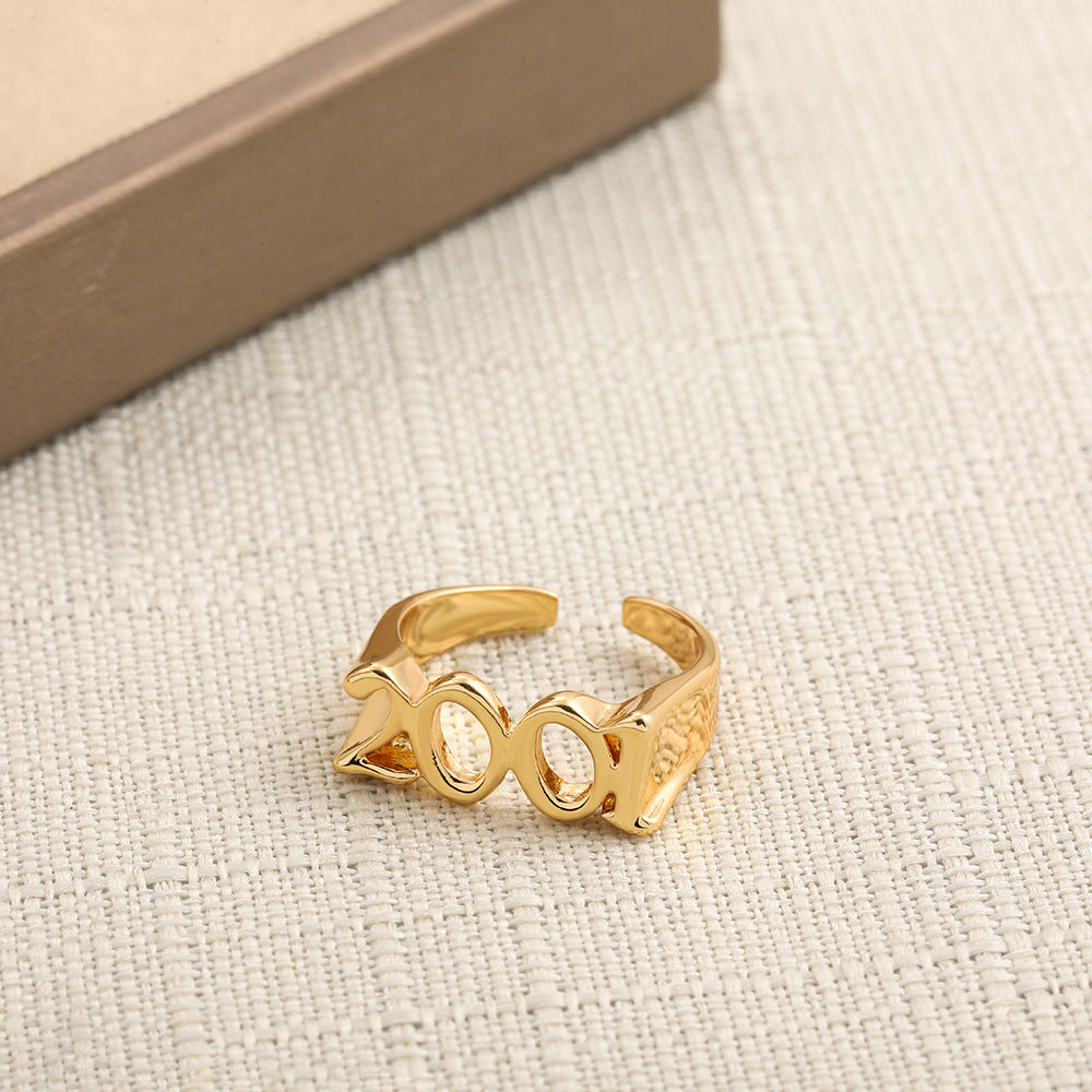 Wholesale Digital Year Alloy Rings
