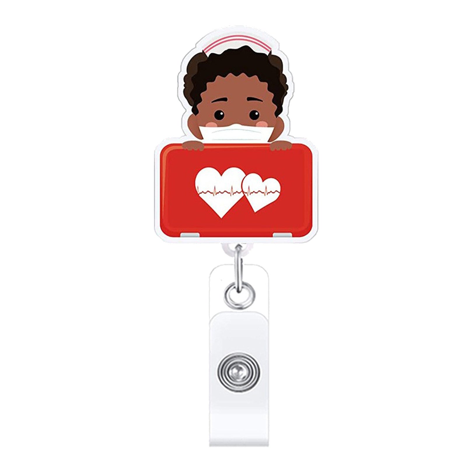 Llavero Retráctil De Acrílico Doctor Enfermera Al Por Mayor