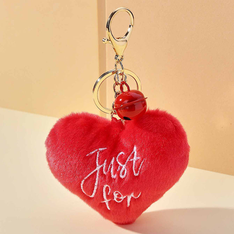 Wholesale Plush Heart Keychains