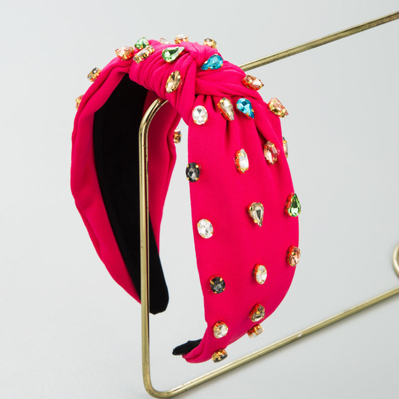 Venta al por mayor Diadema De Tela De Diamante Completo