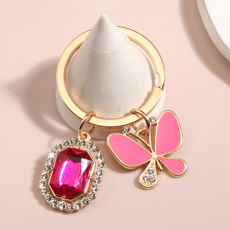 Wholesale 10PCS/PACK Butterfly Pendant Keychain Alloy