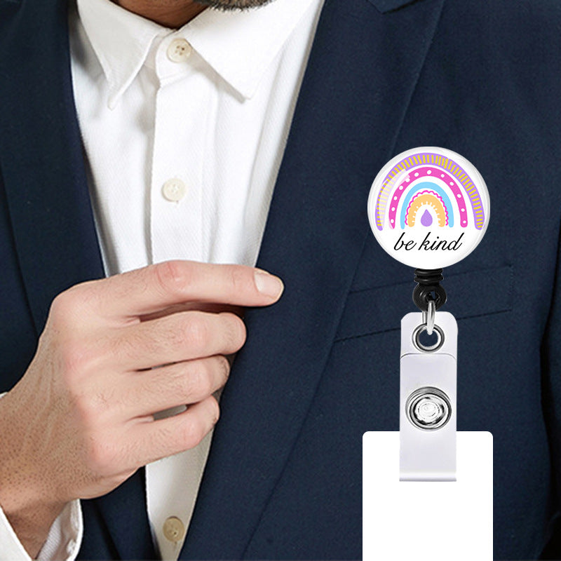 Wholesale Acrylic Rainbow Telescopic Keychain