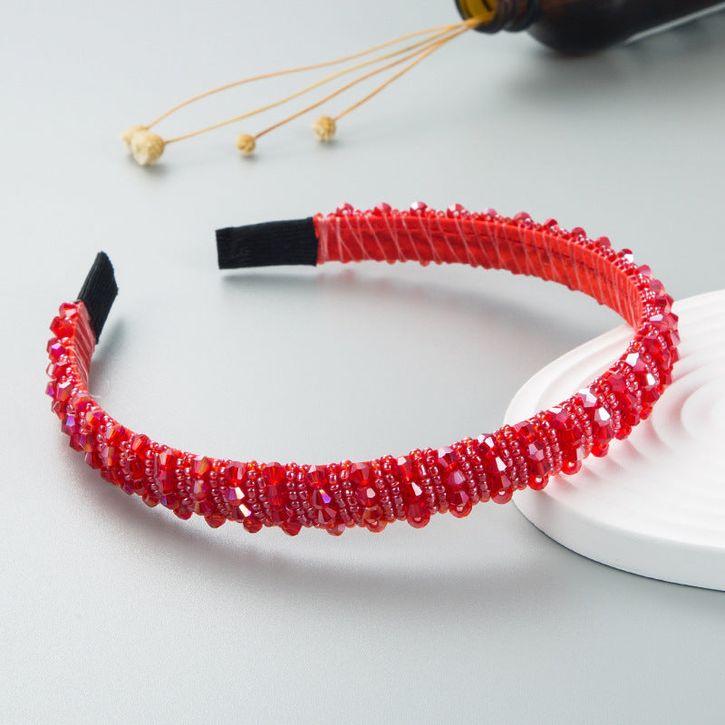 Venta al por mayor Diadema De Esponja Barroca Con Cuentas