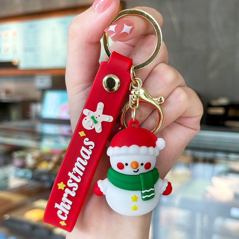 Wholesale PVC Christmas Snowman Key Chain