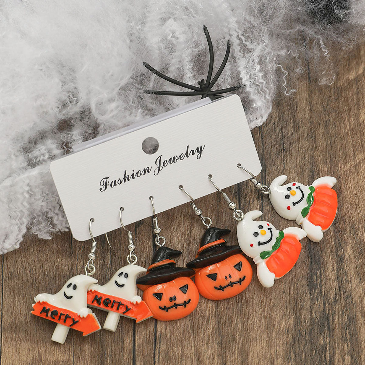 Wholesale Pumpkin Ghost Halloween Acrylic Earrings