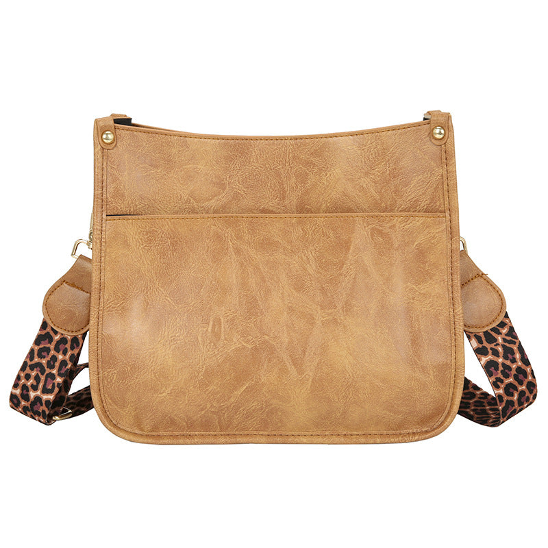 Wholesale Western Style Leopard Pattern Shoulder Strap PU Vintage Tote Bag Single Shoulder Bag Crossbody Bag
