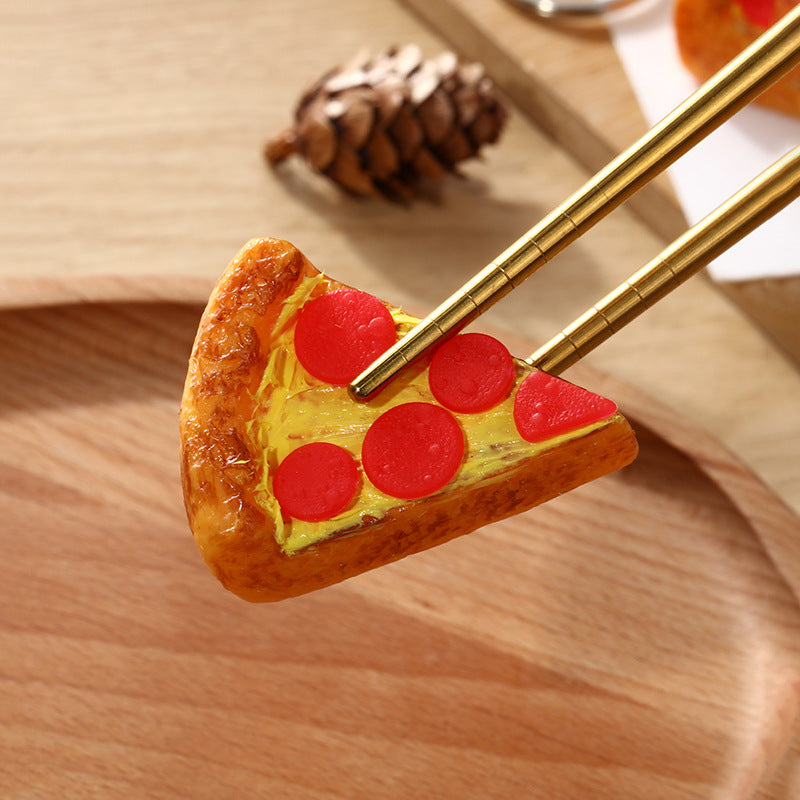 Venta al por mayor Llavero de pizza de simulación de PVC