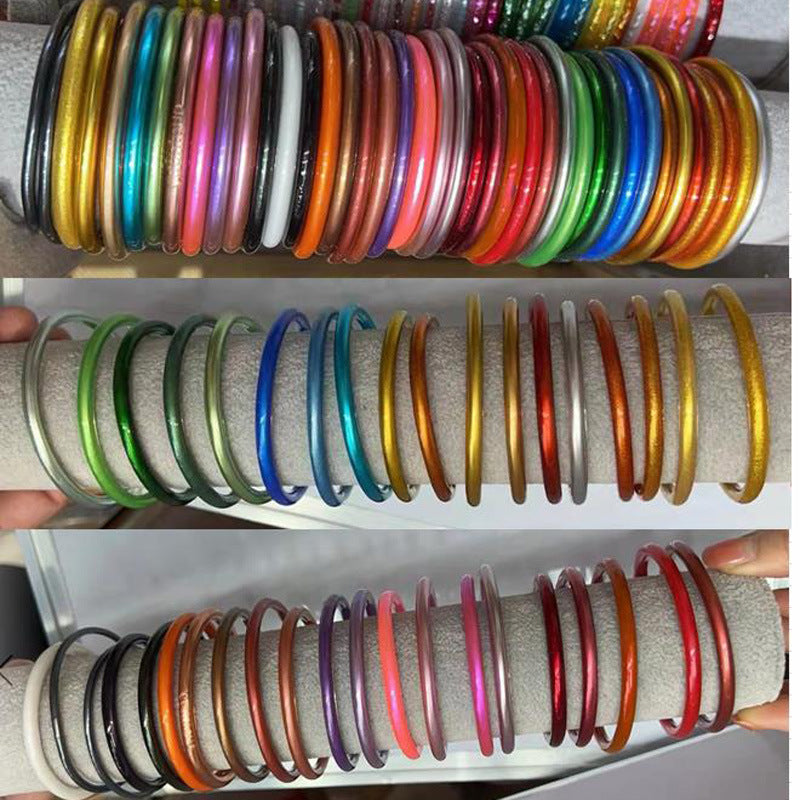 Wholesale Shiny Gold Silicone Bracelets