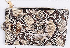 Wholesale PU Leopard Sunflower Coin Purse Wrist Keychain