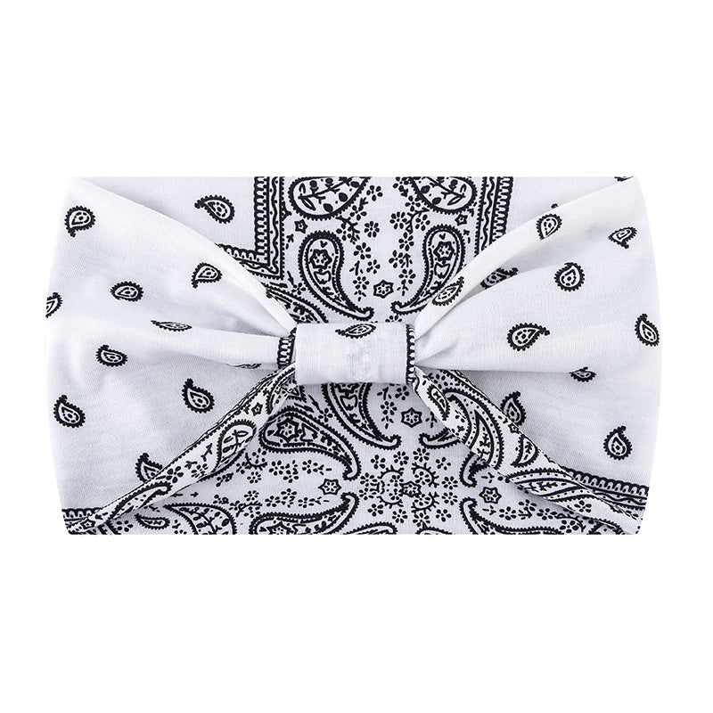 Wholesale Bohemian Print Solid Color Fabric Headband