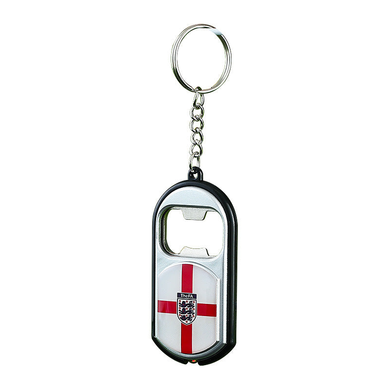 Abridor de botellas de PVC al por mayor con llavero ligero