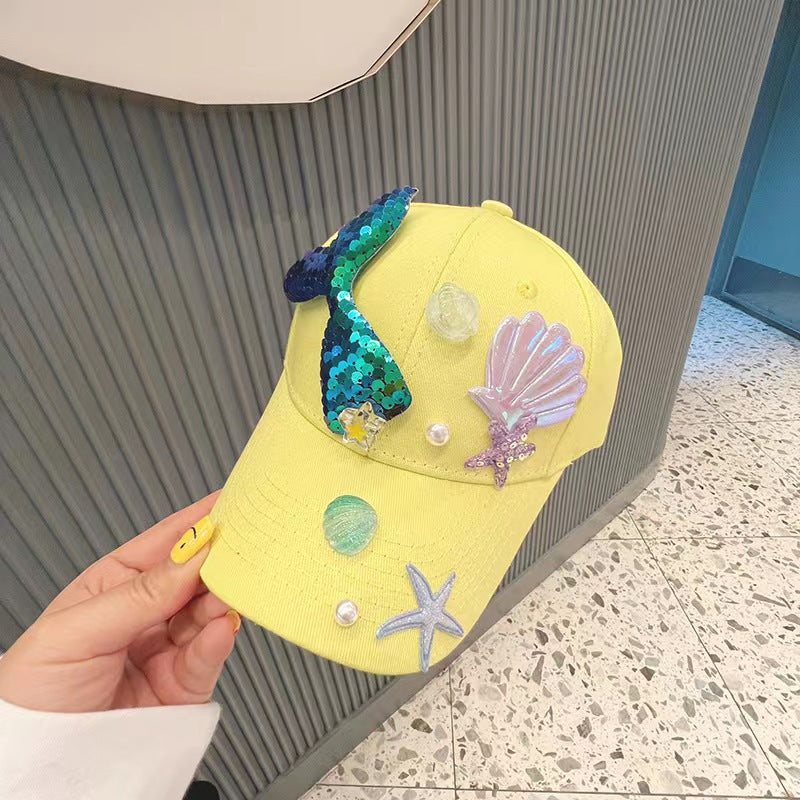 Wholesale Kids Cotton Mermaid Tail Baseball Cap
