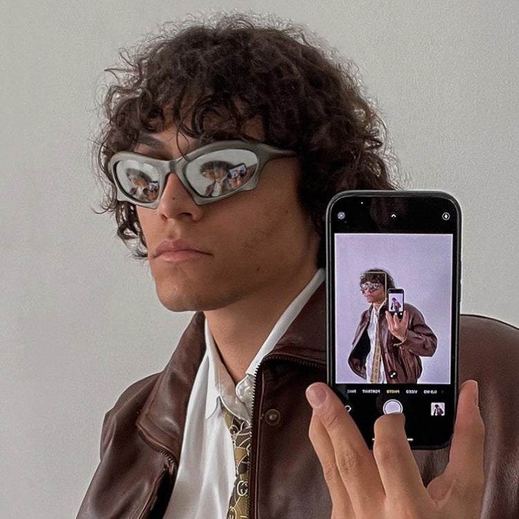 Wholesale PC UV Protection Y2K Special-shaped Large Frame Sunglasses