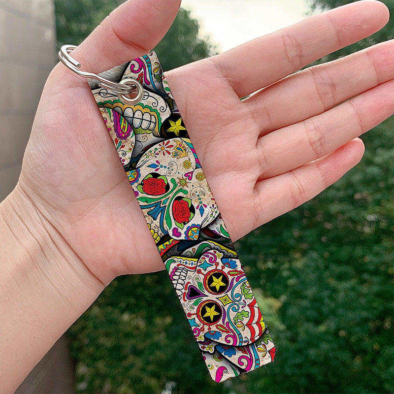 Wholesale Skull PU Keychain Accessories