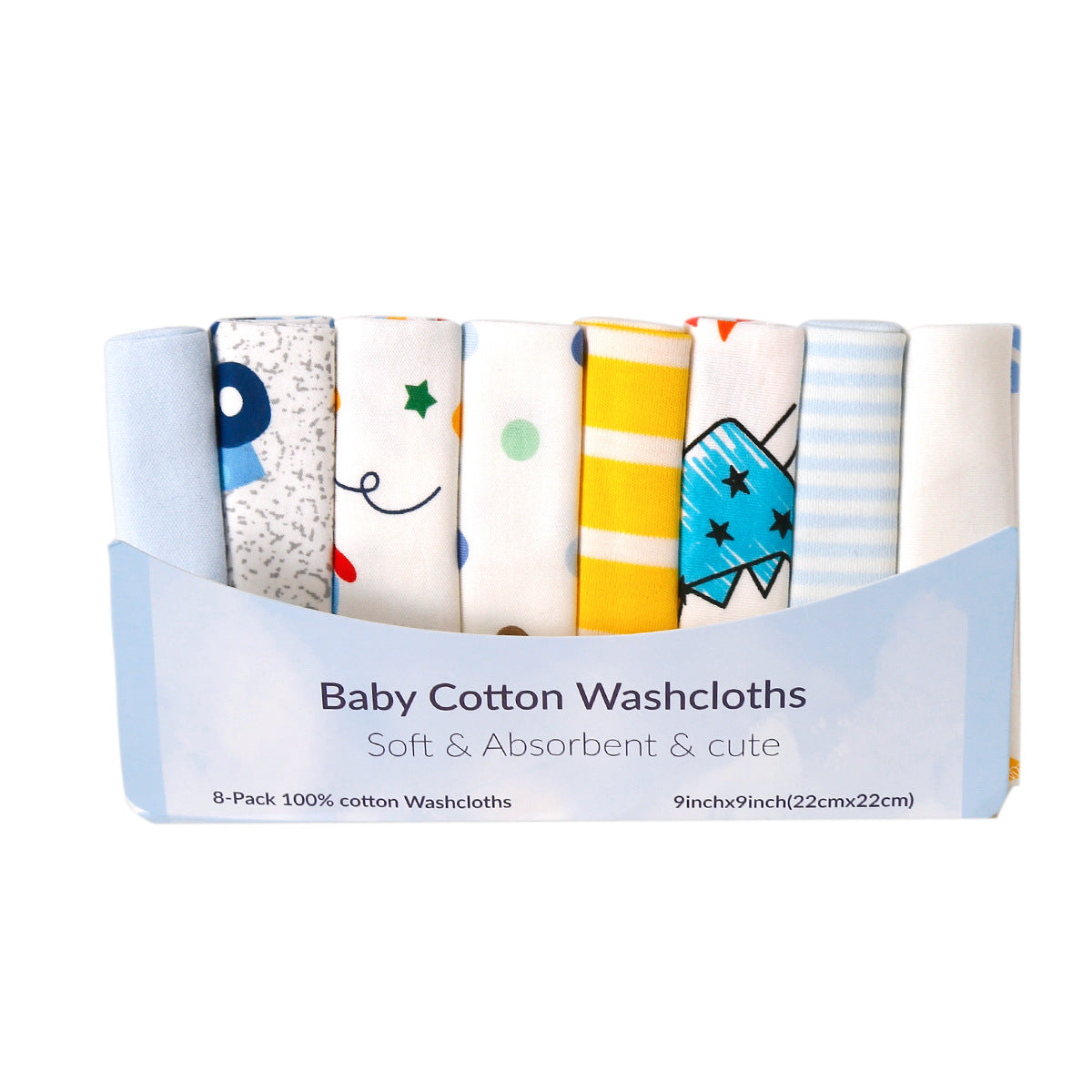 Wholesale Baby Cotton Squares 8 Pack Baby Supplies