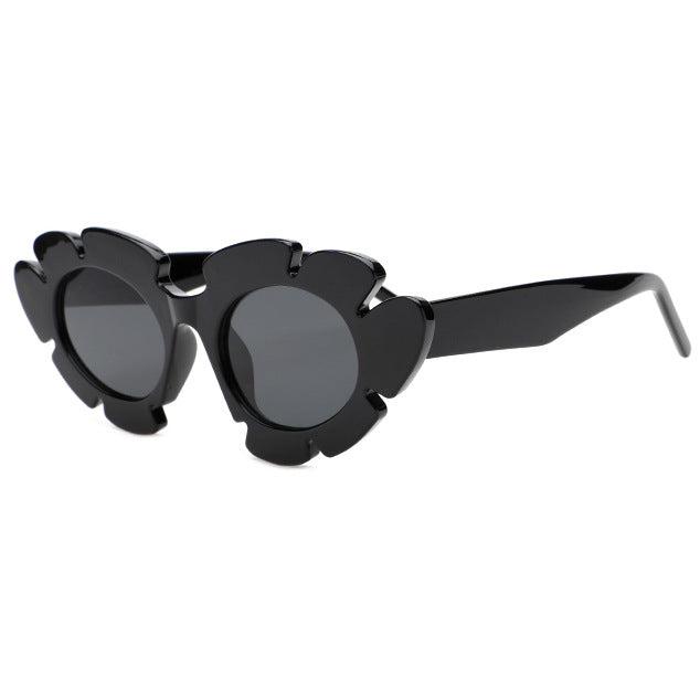Wholesale PC Candy Color Flower Cute Cat Eye Ladies Sunglasses