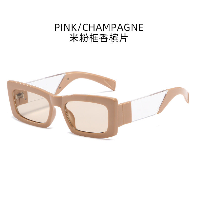 Wholesale PC Small Square Frame Color Matching Frame Sunglasses