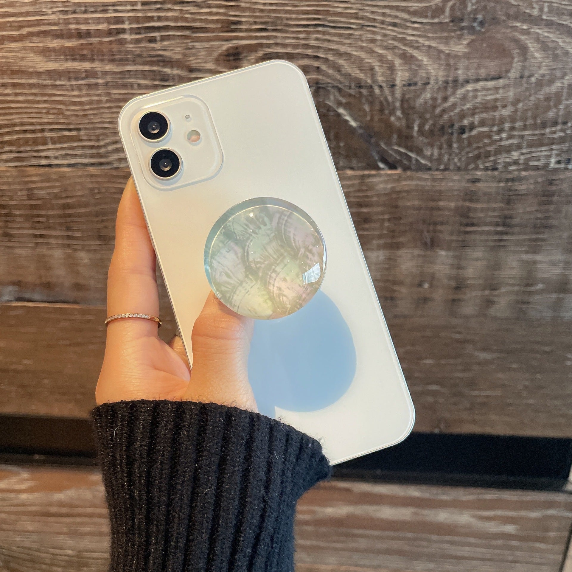 Venta al por mayor Soporte ámbar plegable de vidrio para teléfono móvil