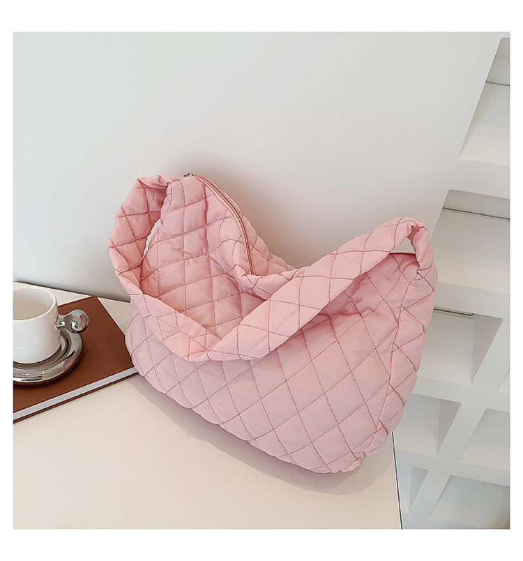 Bolso de hombro de poliéster bordado rombo retro al por mayor