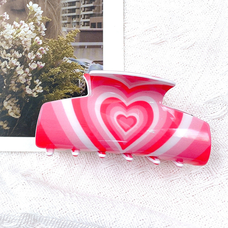 Wholesale Heart Acrylic Hair Clips